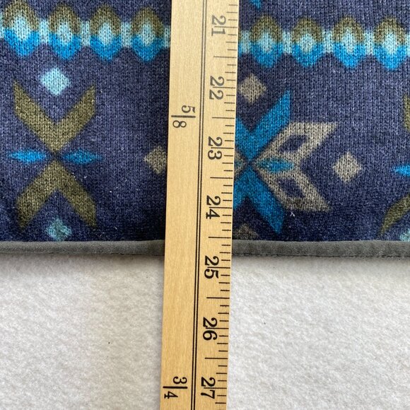 Vintage L.L. Bean Fleece Jacket Men's L Reg Purple Nordic Aztec Fair Isle Y2K - Picture 13 of 13